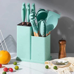 19-PIECES SILICONE KITCHENWARE UTENSILS SET