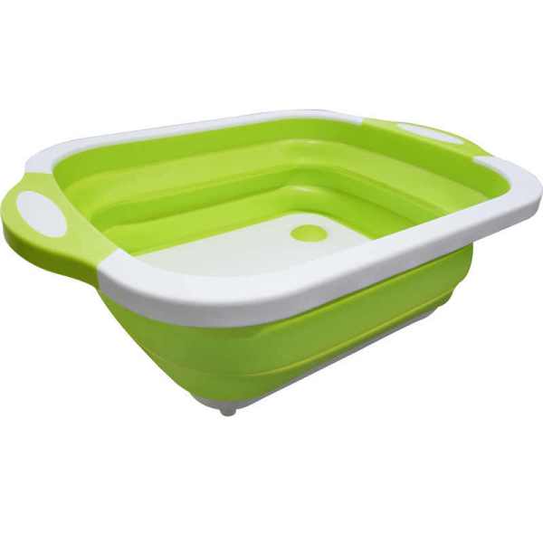 4 in 1 Multi-Board Collapsible Folding Sink Cutting Board & Portable Fruit Vegetable Drain Basket for Kitchen