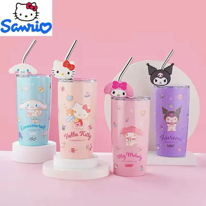 Cartoon Anime Cup With Straw