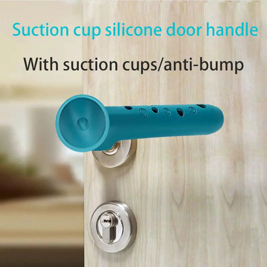 2 In 1 Silicon Door Knob Cover, Anti-Collision Door Knob Pad, Noiseless Suction Cup Doorknob Cover