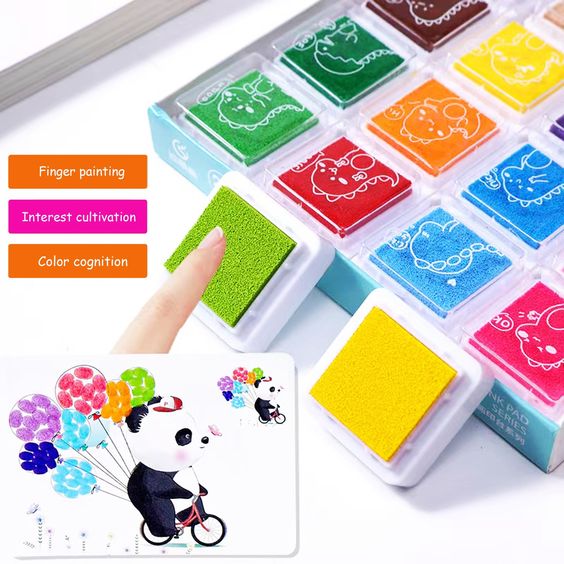 Kids Finger Painting Doodle Coloring Book Set