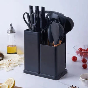 19-PIECES SILICONE KITCHENWARE UTENSILS SET