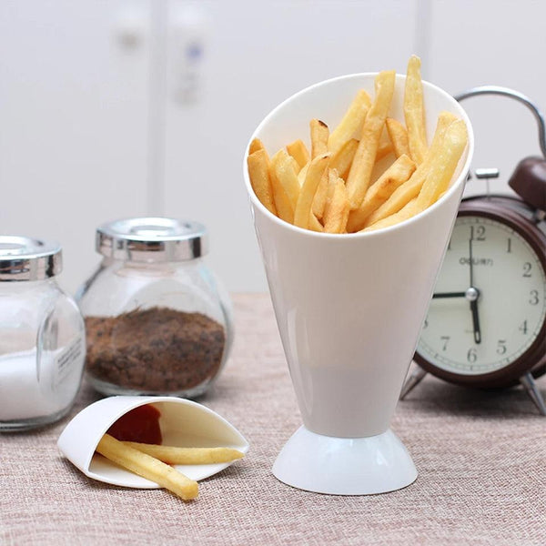 French Fry Holder With Dipping Sauce Cup