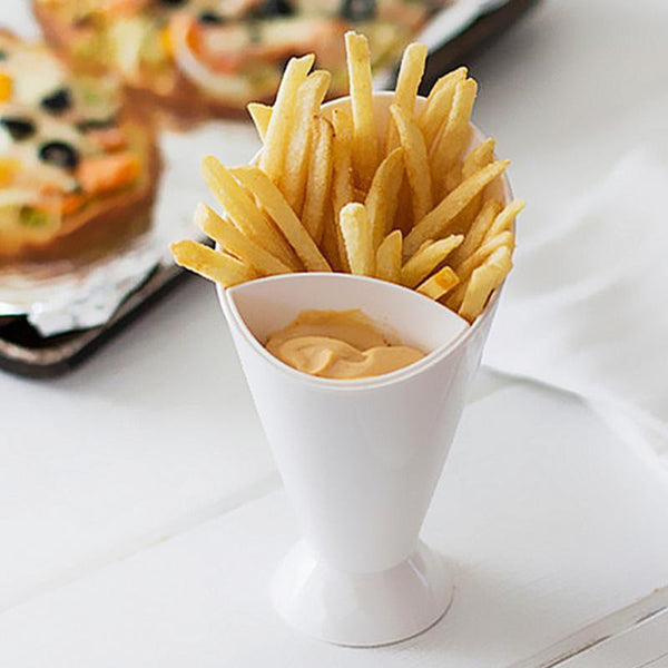 French Fry Holder With Dipping Sauce Cup