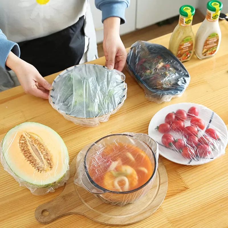 Disposable Cling Film Cover Elastic Food Cover 100+/- Pcs Each Pack