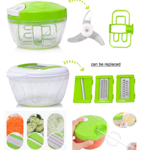 5 in 1 Easy Spin Cutter, Multi-Functional Manual Food Chopper