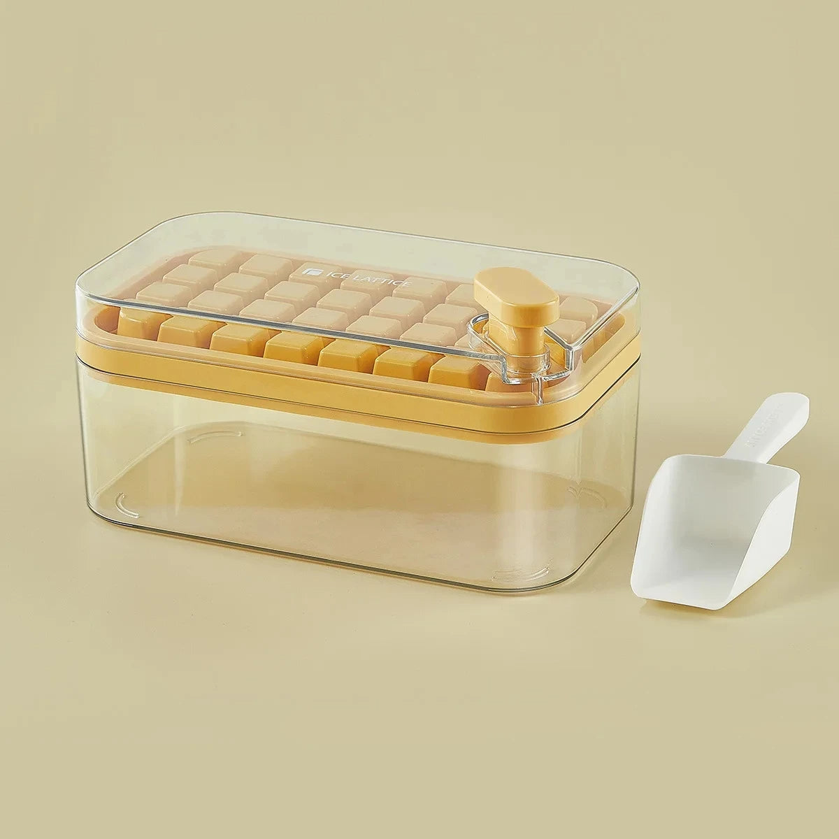 Press Type Ice Cube Maker 32 Grids Ice Box