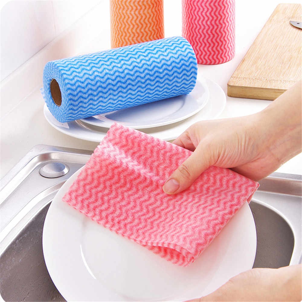 Reusable Tissue 1 Roll x 50 Tissues - All-Purpose Disposable Reusable Kitchen Wipes Cleaning Cloths Mighty Cloths - 50 wipes per