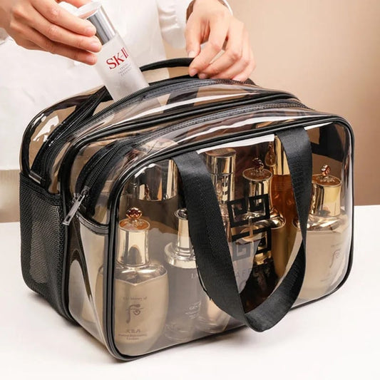 Stylish Dual-Zip Cosmetic Storage Bag