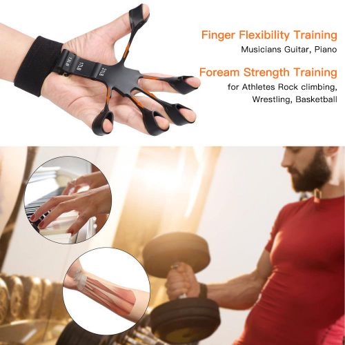 Finger Gripper Finger Exerciser Guitar Finger Exerciser 6 Resistant Levels Recovery Physical