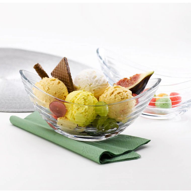 Glass Gondol Serving Bowl-Pack of 2