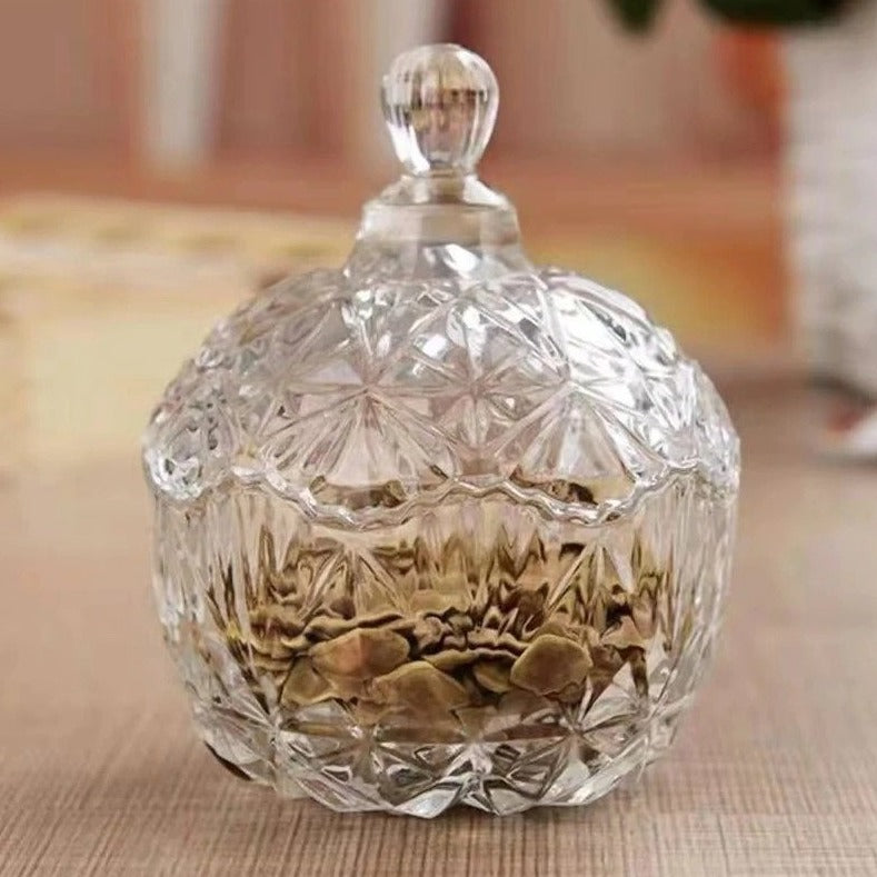 Crystal Transparent Glass Candy Jar