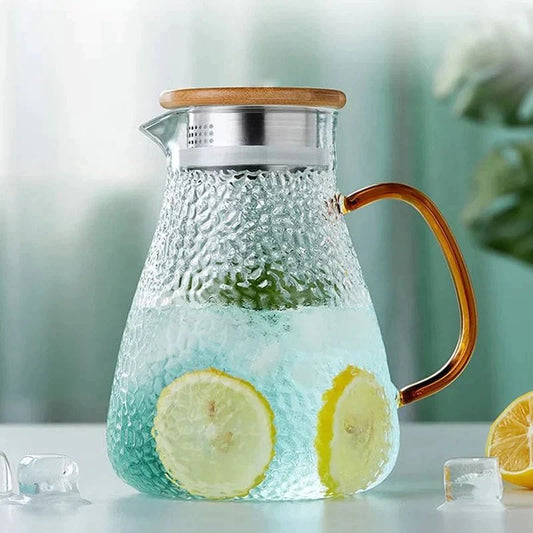 High Quality Golden Handle Glass Jug