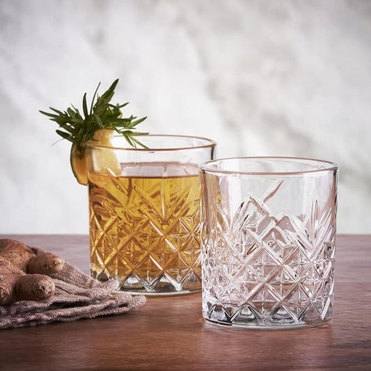 Crystal Glasses Set of 6, Crystal Rocks Glasses