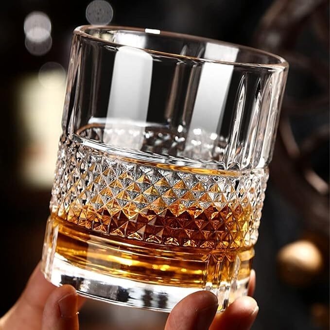 Crystal Cut Scotch Glass Set of 6