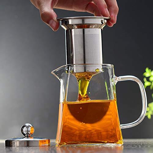 High Temperature Resistant Borosilicate Glass Teapot (Square)