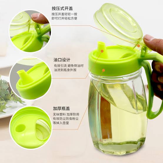 600 Ml Glass - Vinegar And Oil Bottle Glass Oiler Oil Vinegar Bottle Olive Oil Dispenser Bottle Kitchen