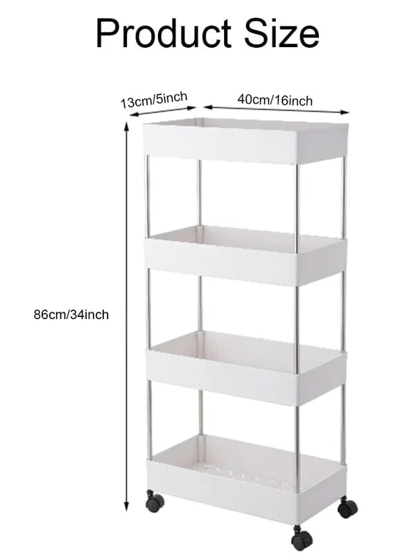 Hot Selling Moveable 4 Tier Slim Trolley - ( Limited Time Offer! )