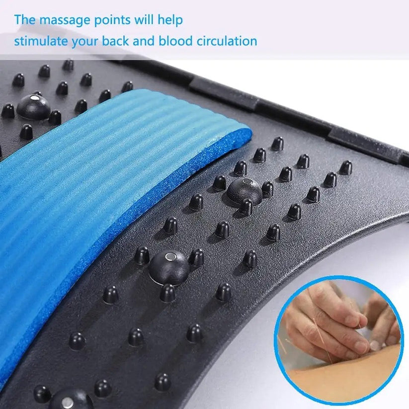 Magnetic Back Stretcher, Magic Back Support Spine Stretcher with Foam Pad, Back Massager Stretcher, Multi Level Back Stretcher, Back Stretching Device, Back Massager for Bed, Magic Stretch Fitness Lumbar Support, Spinal Curve Back Stretcher