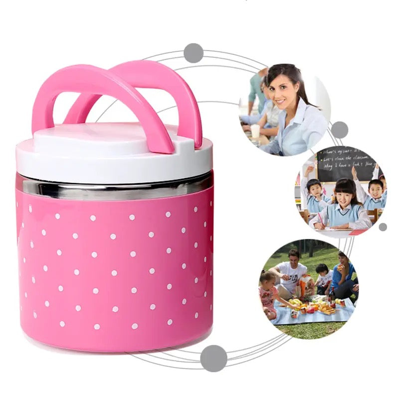 Portable Dotted Tiffin Box, Stainless Steel Bento Student Lunch Box,