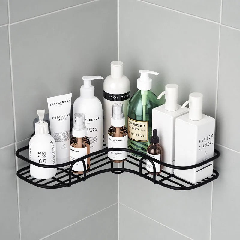 Wall Mounted 3m Sticker Bathroom Shelves Corner Storage Rack