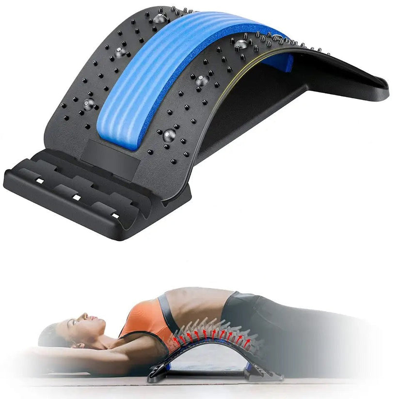 Magnetic Back Stretcher, Magic Back Support Spine Stretcher with Foam Pad, Back Massager Stretcher, Multi Level Back Stretcher, Back Stretching Device, Back Massager for Bed, Magic Stretch Fitness Lumbar Support, Spinal Curve Back Stretcher