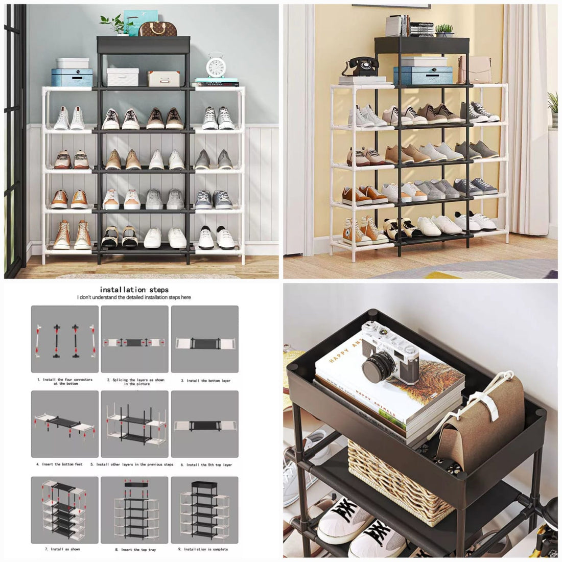 6 Layer Shelf Shoes Rack Metal