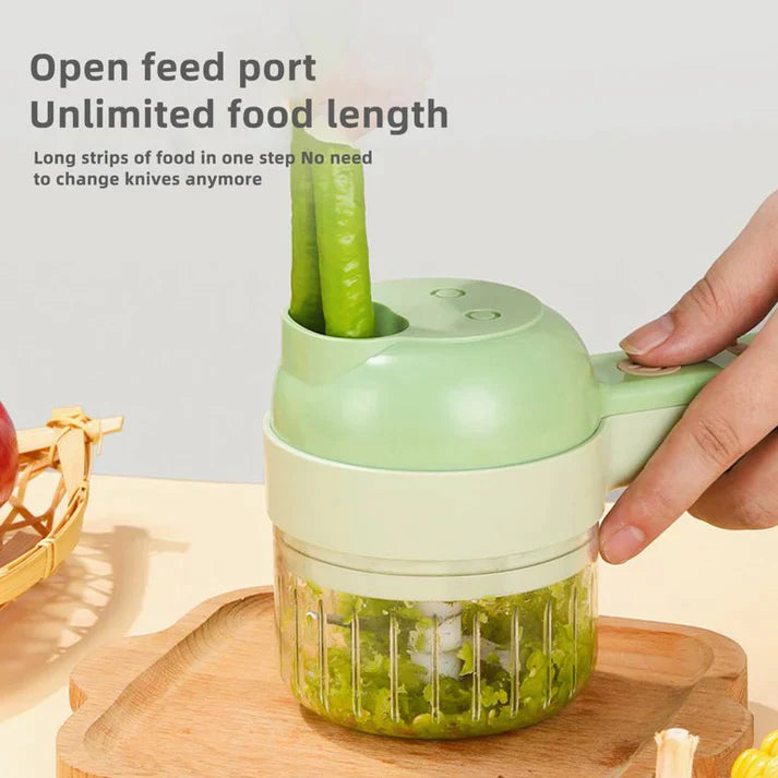 4 In 1 Handheld Electric Rechargeable Vegetable Cutter