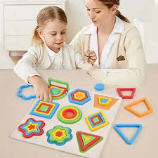 Montessori Wooden Geometry Puzzles Games