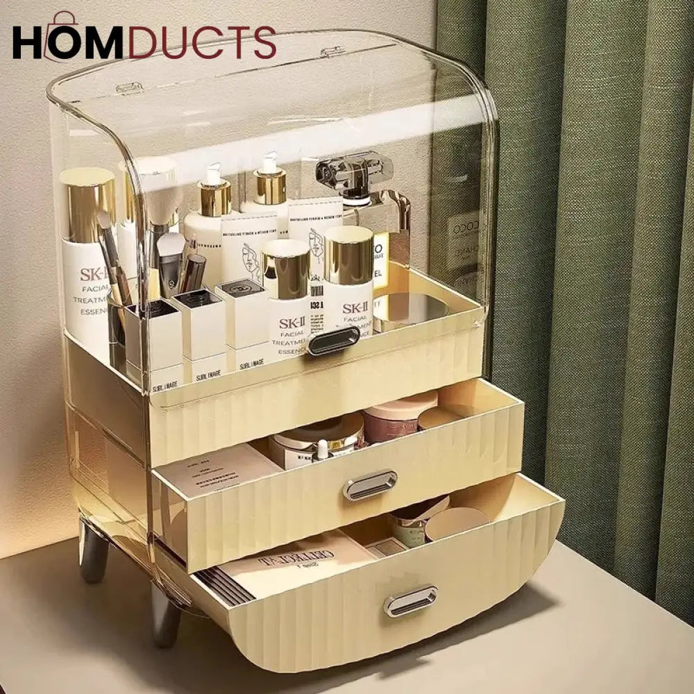 Large Capacity Cosmetic Organizer With Drawers