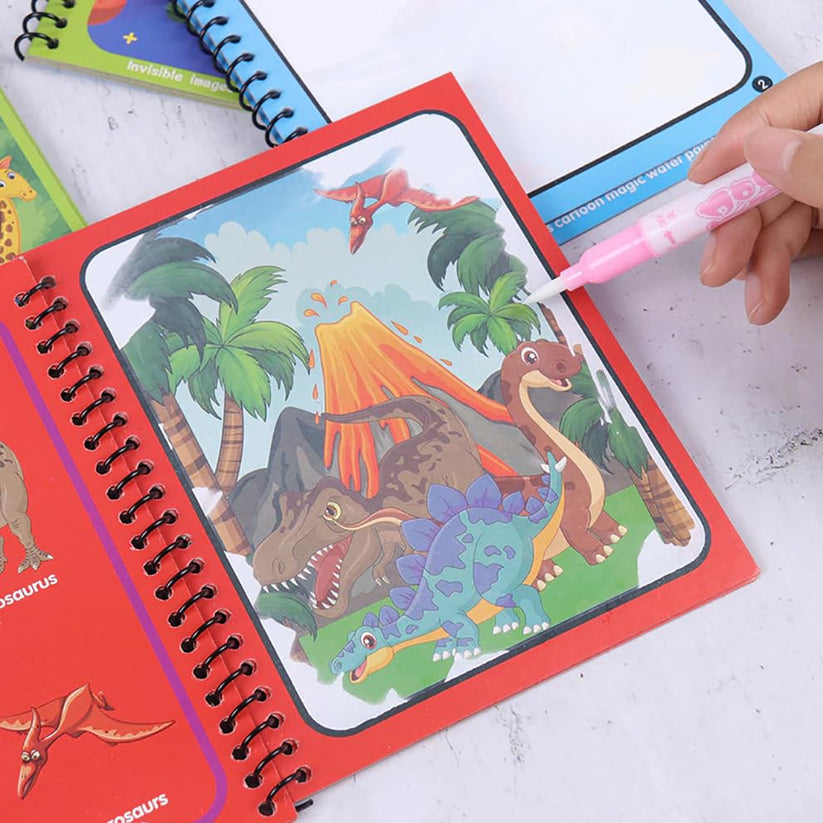 REUSABLE WATER MAGIC PAINTING BOOK (FREE MAGICAL PENS)