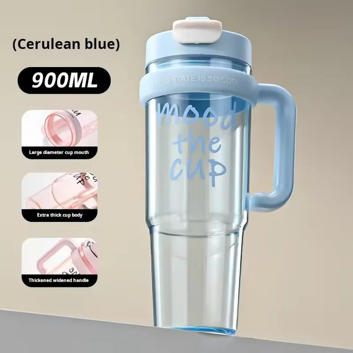 Ice Cup Plastic Water Tumber With Handle 900ml