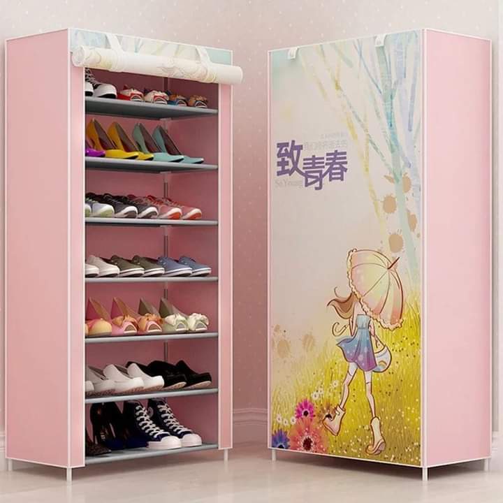 7 Layer Non-Woven Fabric Shoe Closet Easy Assembled Home Dormitory Storage Cabinet Entrance Shoes Organizer