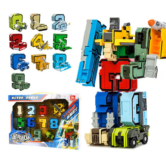 Digital Deformation Robot Toy 0 To 9 Complete Set