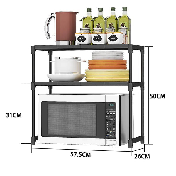 Over Microwave Oven Shelf Double