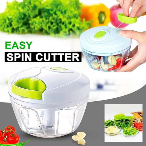 5 in 1 Easy Spin Cutter, Multi-Functional Manual Food Chopper