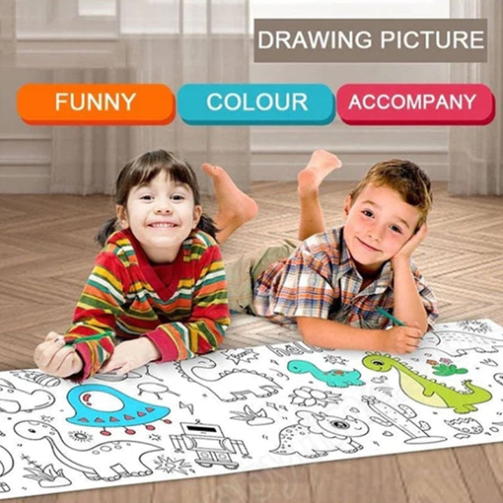 Children Coloring Sticker Roll