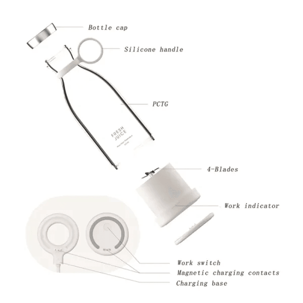 Electric Mini Portable Juicer Blender USB Rechargeable